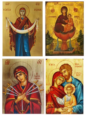 Ριζόχαρτο με Αγ. Ζώνη Ζωοδόχος Πηγή Παναγία Επτάσπαθη Αγ. Οικογένεια A3 